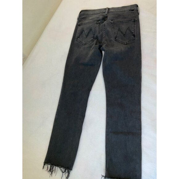 MOTHER Denim The Rascal Ankle Snippet Dear Mr. Black Jeans Sz 27 - Picture 10 of 10
